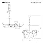 Подвесная люстра Evoluce Roomi SLE1651-203-09