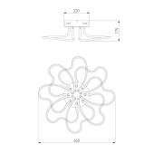 Потолочная светодиодная люстра Eurosvet Floret 90135/8 белый