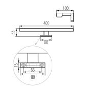 Настенный светодиодный светильник Kanlux ASTIM IP44 8W-NW-B 34930