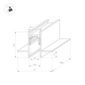 Коннектор L-образный для магнитного шинопровода Arlight Mag-Orient-Con-2652-Fdw-L90 033639