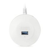 USB 3.0 хаб, 4 порта, СуперЭконом круглый, белый, SBHA-7314-W/50
