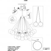 Подвесная люстра iLamp Globe 10099P/3-D800 GL-WH