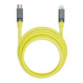 Кабель для зарядки и передачи, супертолстый BOLD TYPE C - LIGHTNING желтый, 3А, TPE, 1 м, Smartbuy