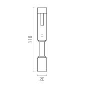 Крепление к потолку /на стену жесткое (118мм) без подвода питания Lightstar Due Hermes 510187
