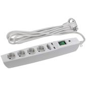 Сетевой фильтр ЭРА SFU-5es-2m-W