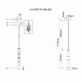 Подвесной светильник Lumien Hall Lien LH4137/1P-BK-BR