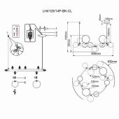 Подвесная люстра Lumien Hall Lovrenc LH4125/14P-BK-CL