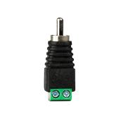 Наконечник 1 RCA (M), штекер с клеммной колодкой на винтах (2 штуки) (A204)/100