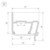 Профиль Arlight Stretch-S-30-Wall-Side-2000 040702