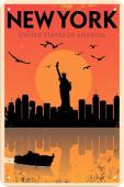 Табличка металлическая Ekoramka New York 20x30см TM-113-138