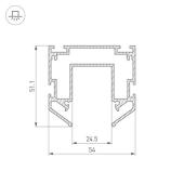 Профиль встраиваемый DesignLed LE.2613-R 010352