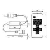 Диммер для светодиодной ленты Gauss LED 12V 72W BT600