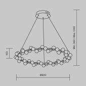 Подвесная светодиодная люстра Maytoni Tessara MOD081PL-L60G3K