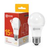Лампа светодиодная LED-A60-VC 15Вт 230В Е27 3000К 1350Лм IN HOME
