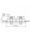 Встраиваемый светильник Kanlux Reul 2xDTL W/B 33663