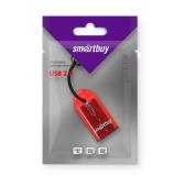 Картридер Smartbuy 710, USB 2.0 - MicroSD, красный (SBR-710-R)