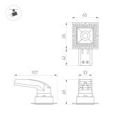 Встраиваемый светильник Crystal Lux CLT 061C1 BL