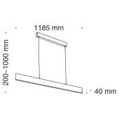 Подвесной светодиодный светильник Maytoni Step P010PL-L30B4K