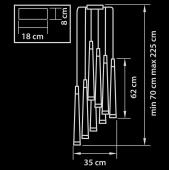 Каскадная люстра Lightstar Punto 807083