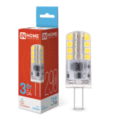 Лампа светодиодная LED-JC 3Вт 12В G4 6500К 290Лм IN HOME