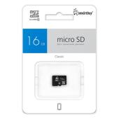 micro SDHC карта памяти Smartbuy 16GB Сlass 10 (без адаптеров)