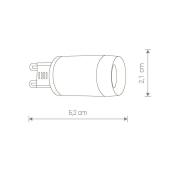 Лампа светодиодная G9 3W 3000K прозрачная 9173