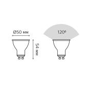 Лампа светодиодная GU10 5W 2700/4000K матовая 11712