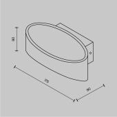 Настенный светодиодный светильник Maytoni Trame C808WL-L3B
