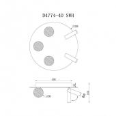 Потолочная светодиодная люстра iLedex Telescope D4774-40 SWH