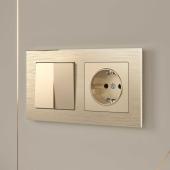 Рамка Werkel Aluminium на 2 поста шампань алюминий W0021711 4690389158148