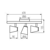 Спот Vele Luce Vulcano VL6544W04