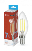 Лампа светодиодная LED-СВЕЧА-deco 7Вт 230В Е14 6500К 630Лм прозрачная IN HOME