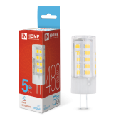 Лампа светодиодная LED-JC 5Вт 12В G4 6500К 480Лм IN HOME