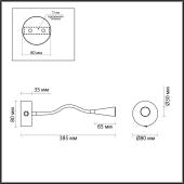 Бра DesignLed WL Bed BQ003103-A-3-DIM-BL-WW 005534