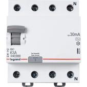 Выключатель дифференциального тока Legrand RX3 4П 63А 30мА AC 402064