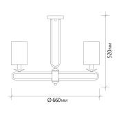 Подвесная люстра Escada Eclipse 10166/5PL Brass