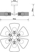 Потолочная люстра Arte Lamp Maasym A7044PL-6BK
