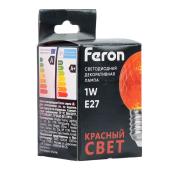 Лампа светодиодная Feron E27 1W красная LB-385 52164