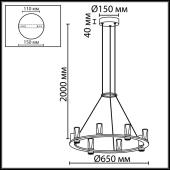 Подвесной светильник Odeon Light Defance Hightech 7144/55L