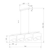 Подвесная люстра TK Lighting 4822 Grant White