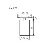 Встраиваемый спот Ambrella light Techno Led TN101/7W WH/BK