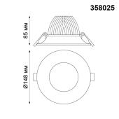 Встраиваемый светодиодный светильник Novotech Glok 358025