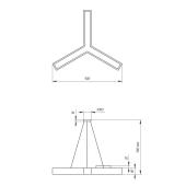 Подвесной светодиодный cветильник Geometria ЭРА Igrek SPO-143-B-40K-056 56Вт 4000К черный Б0050571