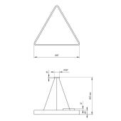 Подвесной светодиодный cветильник Geometria ЭРА Delta SPO-152-B-40K-048 48Вт 4000К черный Б0050577