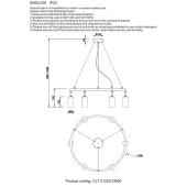 Подвесная люстра Crystal Lux CLT 015C6 D600 BL-GO