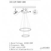 Подвесной светодиодный светильник iLedex Axis 10112P/2-39W-3000K (6/4) BR