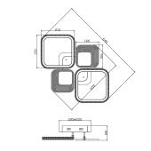 Потолочная светодиодная люстра Escada Samia 10255/4LED