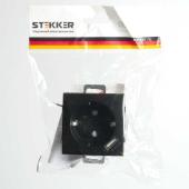 Розетка 2P+PE Stekker Эрна с USB черный PST16-9111-03 49155