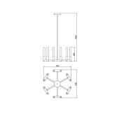 Подвесная светодиодная люстра Lucia Tucci Flop 3390.12 Chrome