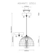 Подвесной светильник Lucia Tucci Ashanti 1253.1